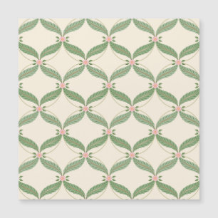 Simple Leaves Flowers Grid Pattern