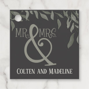Simple Leaves Modern Trendy Fun Inspirivity Favour Tags