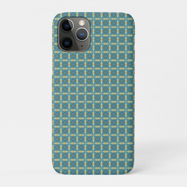 Simple leaves pattern in blue Case-Mate iPhone case (Back)