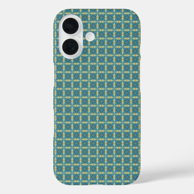 Simple leaves pattern in blue Case-Mate iPhone case (Back)