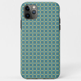 Simple leaves pattern in blue iPhone 11 pro max case