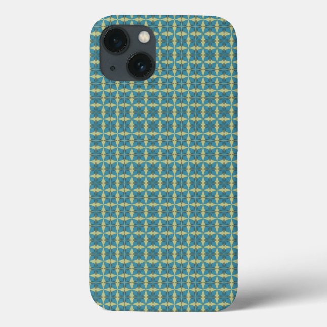 Simple leaves pattern in blue Case-Mate iPhone case (Back)