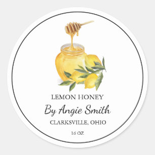 Simple Lemon Infused Honey Label