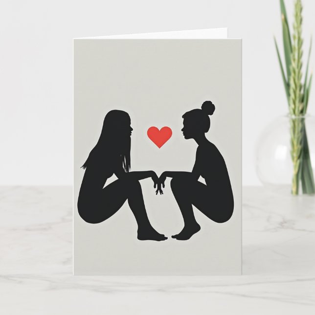 Simple Lesbian Love Card (Front)