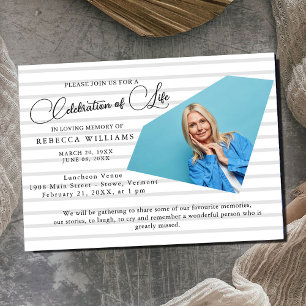 Simple Lettering Celebration of Life Invitations