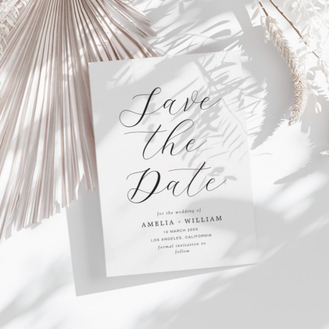 simple lettering wedding Save the Date (Creator Uploaded)