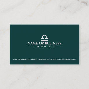 simple libra business card