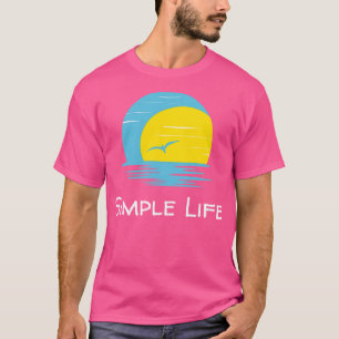 Simple Life Flying Bird at Sunset T-Shirt