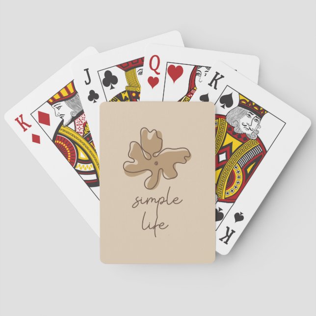 Simple Life Minimalism Classic Playing Cards (Back)