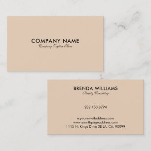 Simple Light Beige Business Card