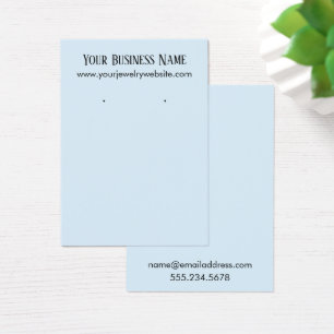 Simple Light Blue Earring Holder Display Cards