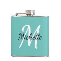 Simple Light Blue Monogrammed