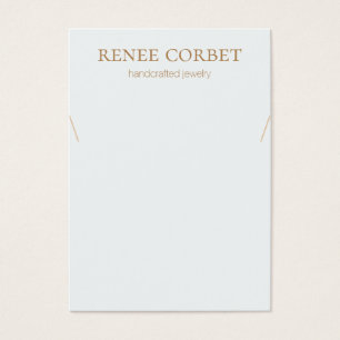 Simple Light Blue Necklace Display Card