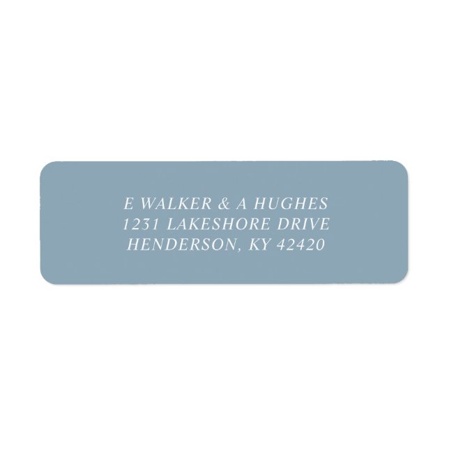 Simple light blue return address labels (Front)