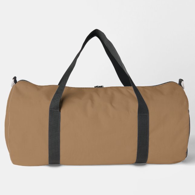Simple Light Brown Large Duffel Bag Printed D.Bags (Front)