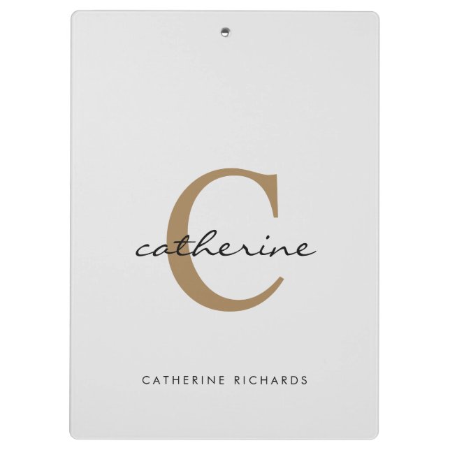 Simple Light Grey Custom Clipboard (Back)