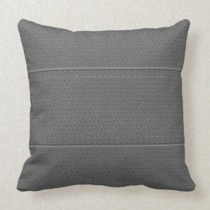 Simple Light grey Faux Leather Look Pattern Cushion