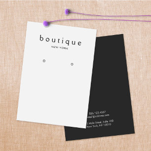 Simple Light Grey Grey  Earring Display Card