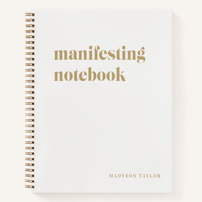Simple Light Grey Manifesting Notebook (Front)