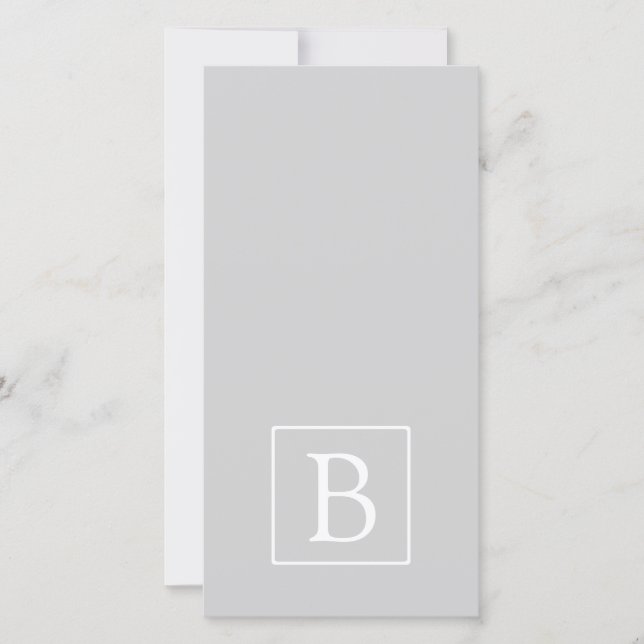 Simple Light Grey Monogram (Front)