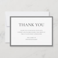 Simple Light Grey Traditional Sympathy Funeral