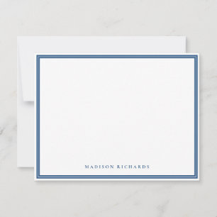 Simple Light Navy Blue Border Personalised Card