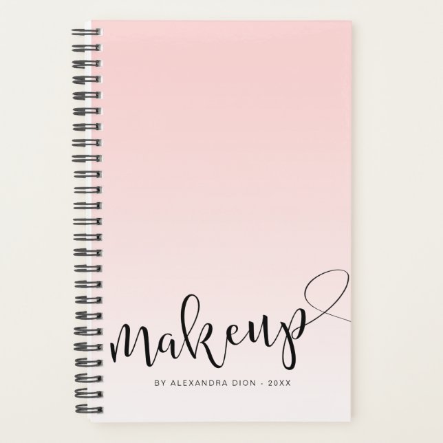Simple light pink handwritten script calligraphy planner (Front)
