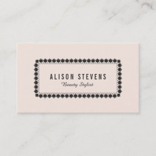 Simple Light Pink Makeup Artist Beauty Salon Business Card