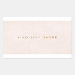 Simple, Light Pink Stylish Minimalist Rectangular Sticker