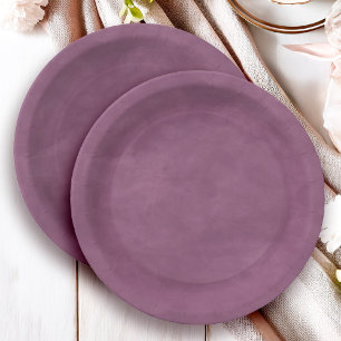 Simple Light Purple Colour Editable Watercolor Paper Plate
