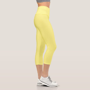 Simple Light Yellow Authority®  Capri Leggings