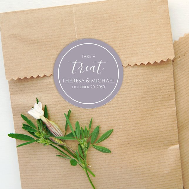 Simple Lilac Lavender Calligraphy Party Label (Creator Uploaded)