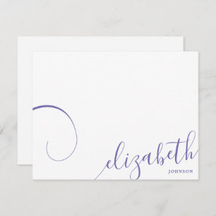 Simple Lilac Romantic Calligraphy Card