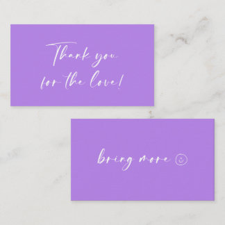 Simple lilac Thank you card
