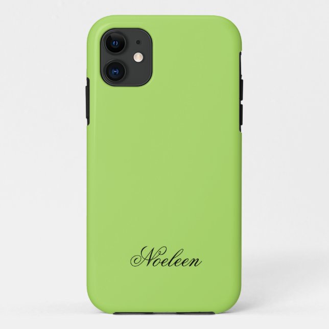Simple lime colour custom name Case-Mate iPhone case (Back)