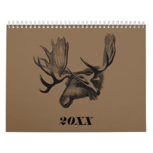 Simple Line Animal Drawing 2024 Calendar