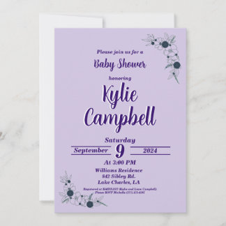 Simple Line Art Boho Baby Shower Invitation