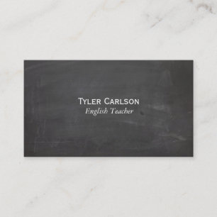 Simple Line Chalkboard Business Card