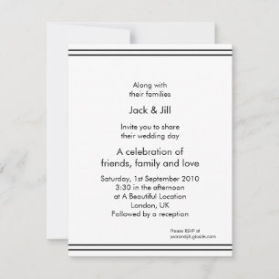 Simple line (white) 4.25x5.5 invitation