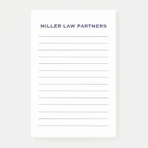 Simple Lined Personalised Business Post-it Notes