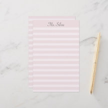 Simple Lined Personalised Stationery : Dusty Rose
