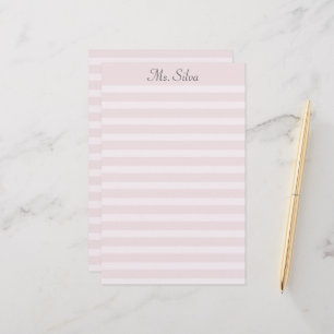 Simple Lined Personalised Stationery : Dusty Rose