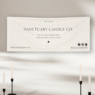 Simple Linen Business Event Display Marketing Banner