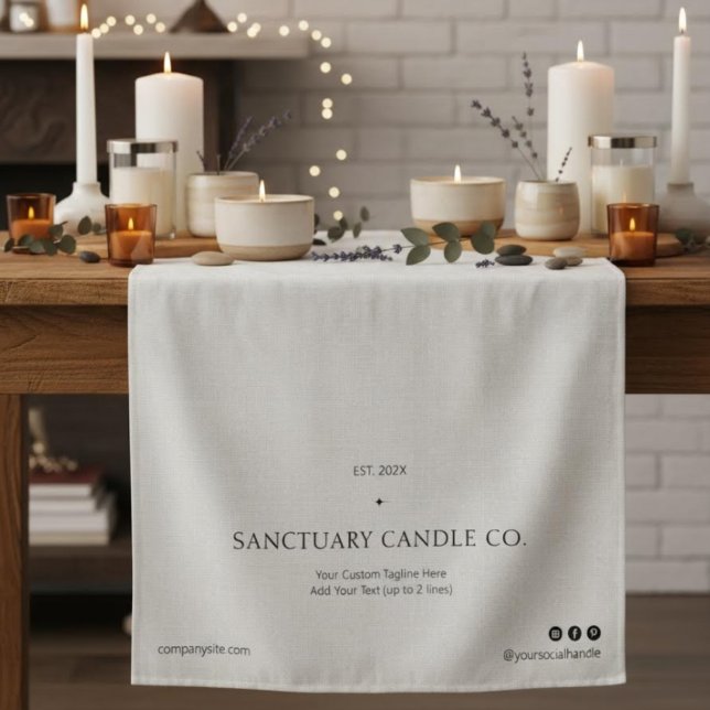 Simple Linen Business Event Display Table Runner Tapestry (Creator Uploaded)