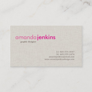 Simple Linen Calling Card