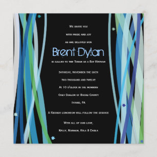 Simple Lines Bat Bar Mitzvah Invitation