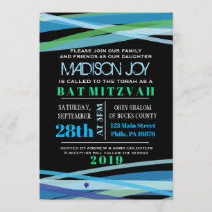 SIMPLE LINES Bat Bar Mitzvah Invitation