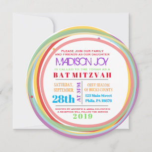SIMPLE LINES Bat Bar Mitzvah Invitation