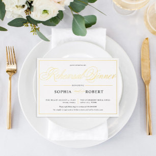 Simple Lines Calligraphy Elegant Rehearsal Dinner