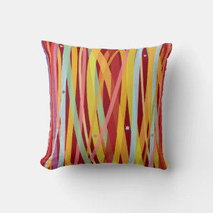 Simple Lines Retro Water Colour Pillow